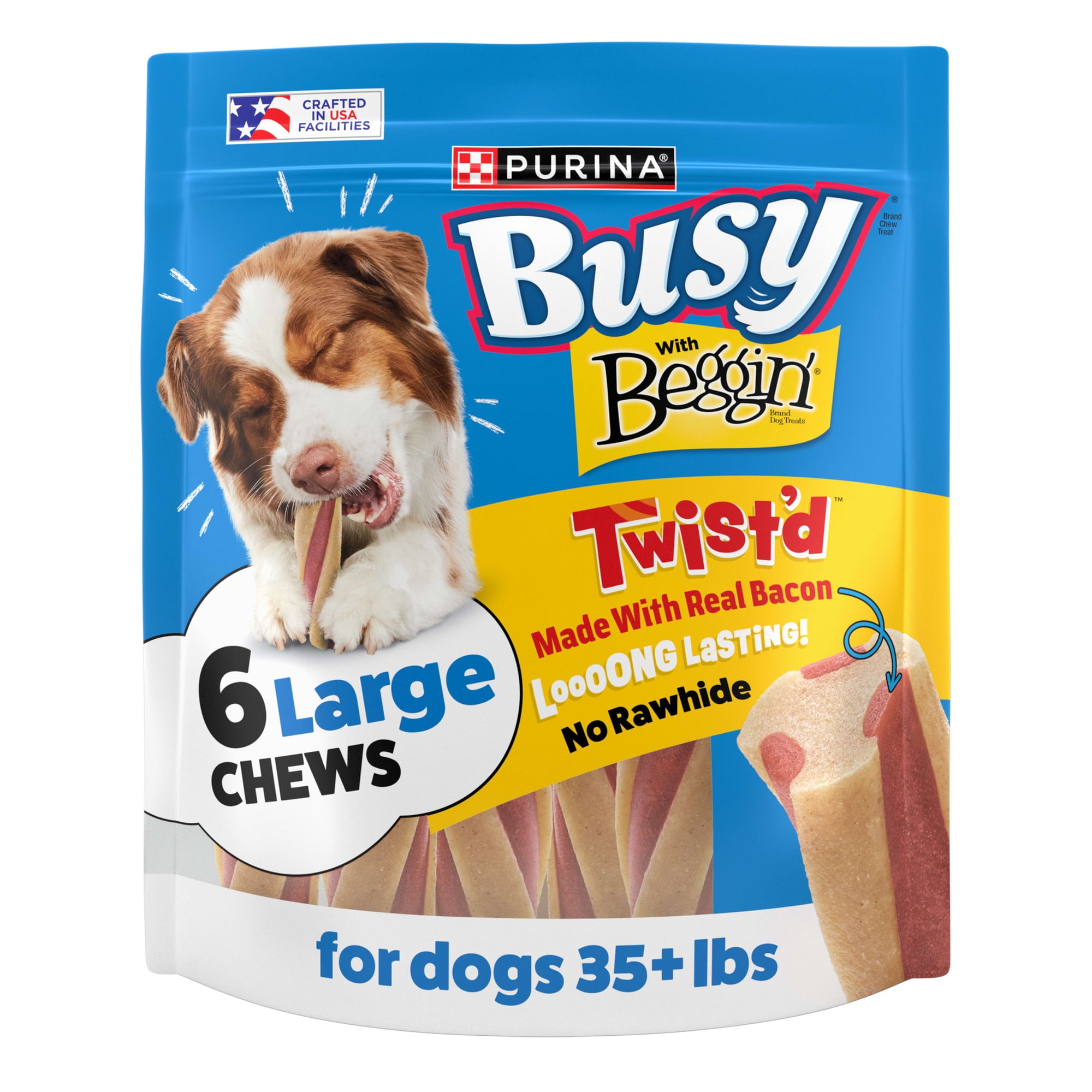 Purina Busy With Beggin' Small/Medium Breed Dog Treats, Twist'd, 6 ct. Pouch