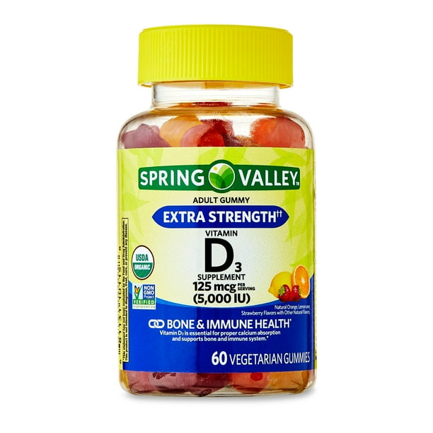 Spring Valley Extra Strength Vitamin D3 Bone & Immune Health Dietary