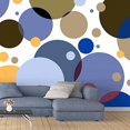 thumbnail image 2 of IDEA4WALL 4pcs Colorful Dots Peel and Stick Wallpaper Removable Wall Murals Large Wall Stickers for Home Decoration, 66"x24", 2 of 5