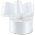 thumbnail image 2 of HAHDAXIA White Ribbon 2 Inch Double Face Satin Ribbon Thick White Ribbon for Wedding Bridal Bouquet Baby Shower Party Decorations - 25Yards, 2 of 5