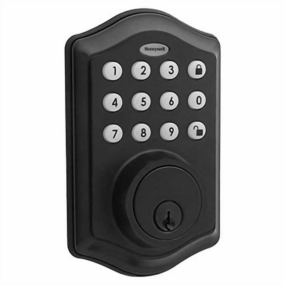 Electronic Entry Deadbolt Door Lock, Matte Black, 8712509