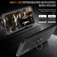 thumbnail image 3 of for Moto G 5G 2022 Case with HD Screen Protector, [Military Grade] Shockproof Protection Case with 360° Magnetic Built-in Ring Holder Kickstand Phone Case for Motorola Moto G 5G 2022, Black, 3 of 14