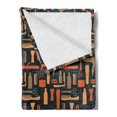 thumbnail image 2 of Mens Soft Flannel Fleece Blanket, Hairdressing Themed Equipment Pattern Hair Dryer Comb and Clipper Vintage Illustration, Cozy Plush for Indoor and Outdoor Use, 50" x 70", Multicolor, by Ambesonne, 2 of 5