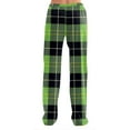 thumbnail image 4 of Women's Pajama Pants Sleepwear Casual Drawstring Elastic Waist Pants Comfy Straight Yoga Loose Trousers with Christmas Print, Fashionable Home Bottoms for Winter, Light Green, L, 4 of 7