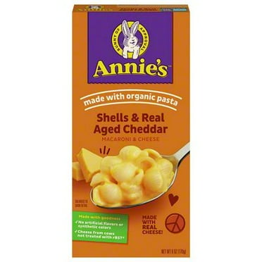 Pack of 2 - Annie's Homegrown Shells & Real Aged Cheddar Macaroni & Cheese, 6 oz