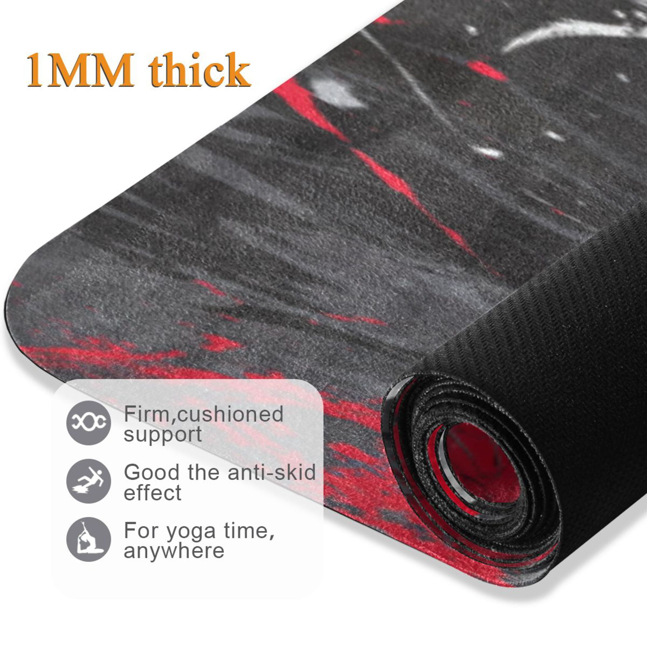BZSMCE Yoga Mat Women Fitness Mat Dual Wolves Pattern