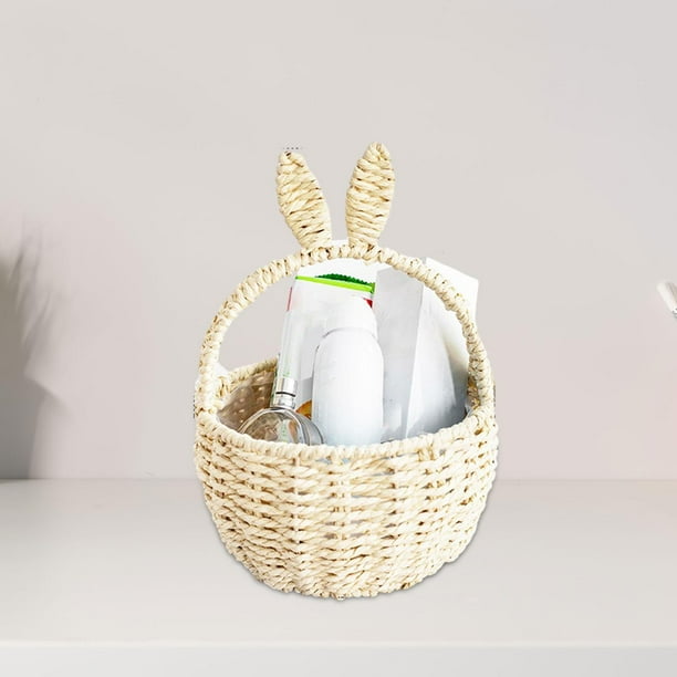 Canasta tejida Arreglo floral de bricolaje Central Central Pele Favor Decorative Favor con el mango de canasta de picnic portátil Almacenamiento de