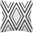 thumbnail image 3 of Set of 4 Pillow Covers 18x18 Inches Black and White Boho Throw Pillow Covers Modern Geometric Pattern Decorative Cushion Pillowcases for Home Decor Couch Bedroom Sofa Chair Car…, 3 of 3