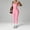 Pink, variant on Women Casual Comfort Workout Halter Straight Leggings Jumpsuits Hidden Scrunch One Piece Adjustable Strap Yoga Outfit Rompers