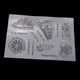 thumbnail image 4 of Cartas de sellos de goma de silicona transparente con patrones de dibujos animados decoración de artesanía de diario Macarena Sellos de silicona de letras, 4 of 8