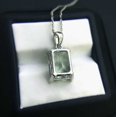 thumbnail image 2 of Green Amethyst Pendant, Engagement Pendent, Silver Amethyst Pendent, Woman Pend, 2 of 4