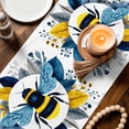 thumbnail image 3 of Farmhouse Bees Table Runner 60 Inches, Spring Summer Flowers Blossom Watercolor Bed Runner Dresser Scarves Tabletop for Indoor Outdoor Parties/Ceremony/Banquet, 13" x 60", 3 of 9