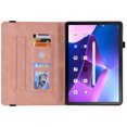 thumbnail image 4 of SaniMore for Lenovo Tab M10 Plus 3rd Gen 10.6 inch 2022 TB-125F/128F Wallet Case Card Slots Hand Rope Anti-slip Strip Pen Holder Auto Wake/Sleep Stand Embossed Butterfly for Girls Women, Pink, 4 of 5