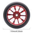 thumbnail image 4 of 2 Pcs Roues de Remplacement 110mm pour Trottinette Pro avec Roulements Abec 9 Compatibles avec Trottinettes MGP/Razor/Lucky Pro (A-Rouge), 4 of 4
