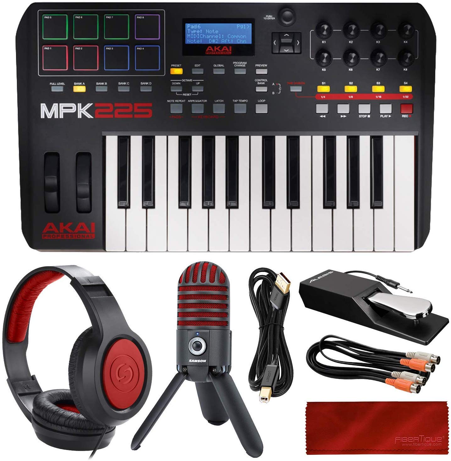 Akai Professional MPK225 USB MIDI Keyboard & Drum Pad Controller with