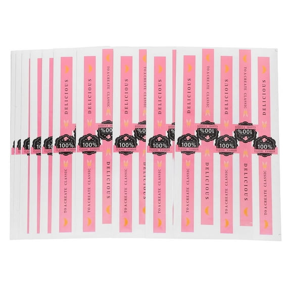 HONMEET Multi-Color Bakery Labels for Cake Boxes and Food Containers, 100 Pieces, Paper Stickers for Baking and Packaging