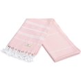 thumbnail image 4 of Smyrna Classical Series Original Turkish Beach Towel  100% Cotton, Prewashed, 37 x 71 Inches  Peshtemal and Turkish Bath Towel for SPA, Beach, Pool, Gym and Bathroom Blush Pink, 4 of 7
