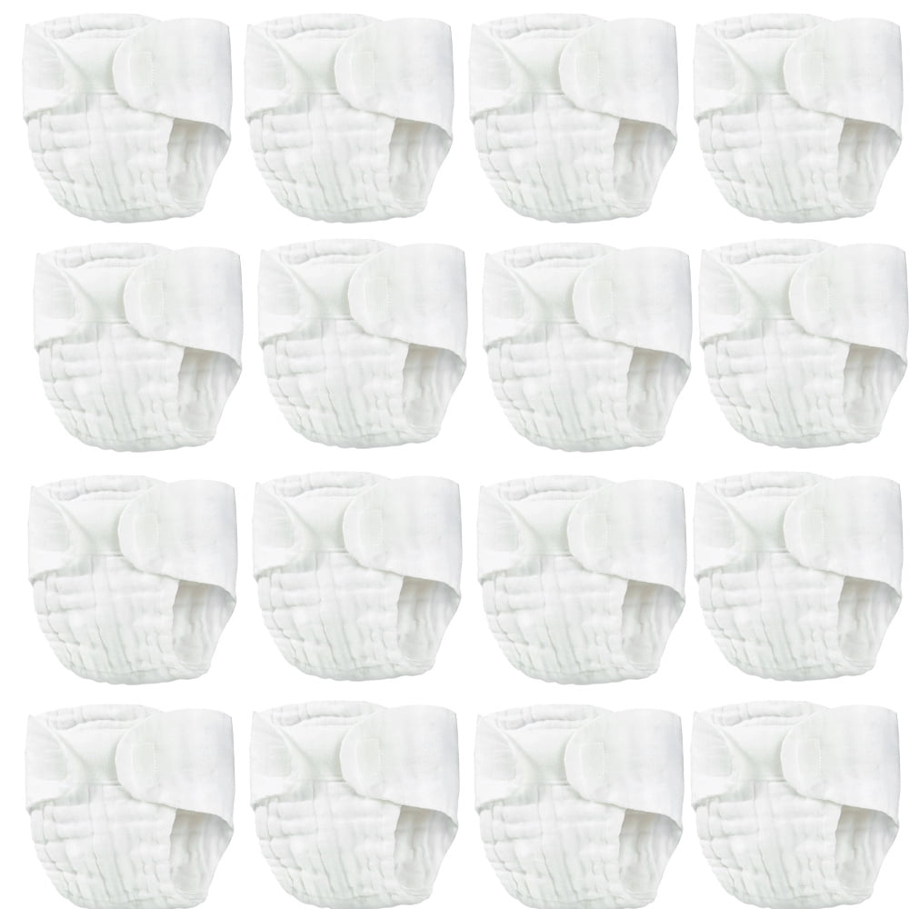 5 Pack Reusable Baby Cloth Diapers - 100% Cotton Panties Waterproof Infant Nappies 3~10 months Baby Training Pant Cloth Washable Breathable