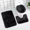 black, variant on 3-Piece Tie-Dye Bathroom Mat Set – Non-Slip Shower Rug, Toilet Lid Cover & Floor Mat, Ultra-Soft Microfiber Bathroom Decor