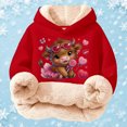 thumbnail image 4 of Kids Highland Cow Sweatshirt- Soft Lined Christmas Sweatshirts with Highland Cow Print, Cozy Warm Kids Jacket Top for Winter Outdoor Play and Holiday Activities, 4 of 5