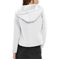 thumbnail image 3 of Ma Croix Women's Faux Fur Zip Up Jacket with Hood, 3 of 7