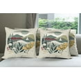 thumbnail image 6 of Ambesonne Nautical Throw Pillow Cover 4 Pack, Modern Boho Botanical Sea, 20", Sage Green, 6 of 7