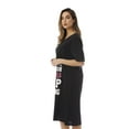 thumbnail image 2 of Just Love Short Sleeve Nightgown Oversized Screen Print Sleep Dress for Women (Black - Keep Sleeping, X-Large), 2 of 3