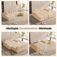 thumbnail image 5 of Daluvenix 131" Modular U-Shaped Sectional Sofa, Oversized Corduroy Couch with Double Chaise, Brown, 5 of 11