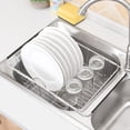 thumbnail image 2 of Qualitygoods Expandable Dish Drying Rack Over The Sink Adjustable Arms Dish Drainer Pots Bowls Plates Holder Basket, 2 of 10
