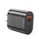 thumbnail image 1 of Cargador Adaptador de carga USB dual 20W QC3.0 Cargador portátil para teléfono portátil, negro, enchufe de EE. UU. Inevent EL000994-02, 1 of 7
