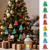 Christmas Holiday Bell Glass Ornament, Elegant Festive Decoration for Tree and Home, Seasonal Gift for Celebrations