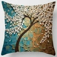 thumbnail image 1 of Yesfashion Oil Painting Tree Throw Pillow Case, Velvet Decorative Pillow Cover for Sofa Bedroom Car 18 x 18 inch, 1 of 9