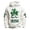 White, variant on St Patrick's Day Graphic Hooded Sweatshirt Irish Green Pullover Jacket for Holiday Casual Celebration XXL Green