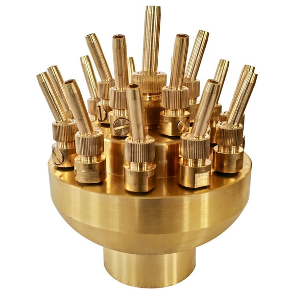 2 inch 3 Layers Water Fountain Nozzle Crystal Ball 17 Sprinklers Adjustable Brass Spray Head
