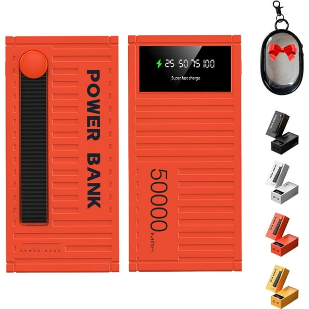 Banco de energía de carga súper rápida de 66 W, nuevo banco de energía de 50000 mAh, cargador portátil de carga rápida de 22,5 W, carga rápida con pantalla LED