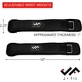 thumbnail image 4 of JFIT Wrist Weight Pair – Set of 2, Wrist Straps for Fitness, Walking, Workout – Multiple Size and Weight Options – Comfortable, Breathable, Moisture Absorbent Weight Straps for Men and Women, 4 of 7
