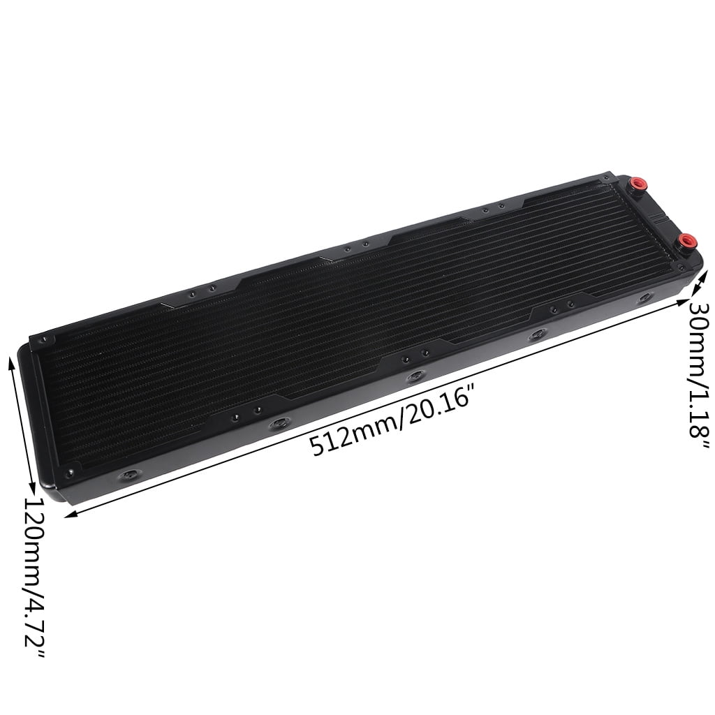 480mm Computer Water Cooling Radiator - G1/4 Thread, 18 Tubes, Aluminum Alloy Heat Exchanger