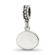 Reflections 925 Sterling Silver Black Enameled Run Dangle Charm