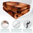 thumbnail image 4 of Queen Quilt Set 90''x96'', Basketball Lightweight Summer Bedspread Coverlet Set with 2 Pillow Shams, Sports Brown Basketball Breathable All Season Quilt Bedding for Bedroom/Guest Room, 4 of 9