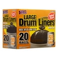 Nicole Home Collection Heavy Duty Drum Liners Trash Bags, 55 Gallon