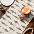 thumbnail image 3 of Coastal Shark Table Runner 120 Inches, Ocean Sea Nautical Rustic Bed Runner Dresser Scarves Tabletop for Indoor Outdoor Parties/Ceremony/Banquet, 13"x 120", 3 of 9