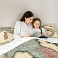 thumbnail image 4 of Feelyou Cartoon World Map Bedding Comforter Set 7pcs, Boys Girls Queen Bedding Sets, 4 of 8