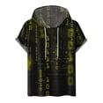thumbnail image 1 of Pantalones Cortos Casuales para Hombre Impresión Digital Pullover Camiseta con Capucha Deportiva de Fitness, Blusa de Cuello Redondo de Poliéster para Al Aire Libre, Diaria Y Toda la Temporada, 1 of 4