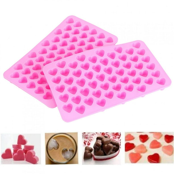 Bandejas de hielo de 55 agujeros en forma de corazón molde de silicona antiadherente para pastel de Chocolate bandeja para cubitos de hielo herramientas para hornear en la ANGGREK Otros