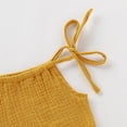 thumbnail image 5 of Mercatoo 0 to 3Y Cotton Dress for Girl Toddler Sleeveless 𝐇𝐚lter Solid Color Linen Pleated Feeling Suitable Dresses, 5 of 6