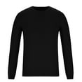 thumbnail image 4 of YLSDY Men's Crewneck Sweater Casual Soft Knitted Long Sleeve Pullover Sweater Slim Fit Classic Sweater with Ribbing Edge Black M, 4 of 6