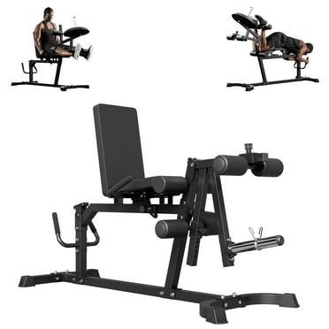 Syedee Leg Extension and Lying Curl Machine, Lower Body Special Leg Machine with 600lbs, Adjustable Leg Exercise Bench with Plate Loaded, Leg Rotary Extension for Thigh, Home Gym Weight Machine