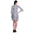 thumbnail image 4 of Moomaya Womens Imprimé Courte Robe Cloche Manches Robes de Décalage pour les Femmes Occasionnels Vêtements d'Été, 4 of 6