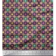 thumbnail image 1 of Soimoi Polyester Crepe Fabric Floral Mandala Print Fabric by The Yard 42 Inch Wide, 1 of 3