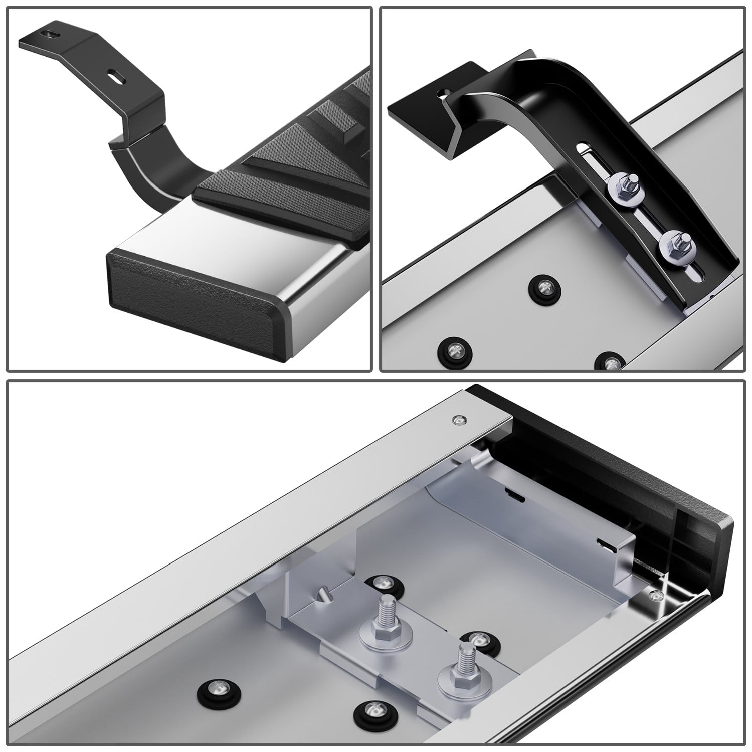 DNA Motoring 6.5" Side Step Nerf Bars Running Boards for 2007-2021 Toyota Tundra Double Cab